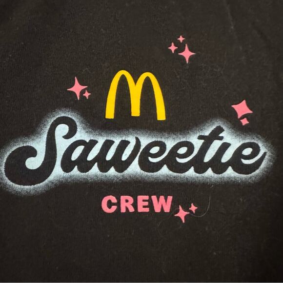 McDonald’s x Saweetie Black Graphic Men’s Crew T Shirt Size S - Picture 3 of 6